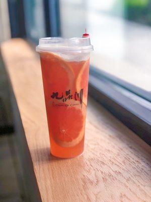 Grapefruit iced tea @shelbyfoodadventure