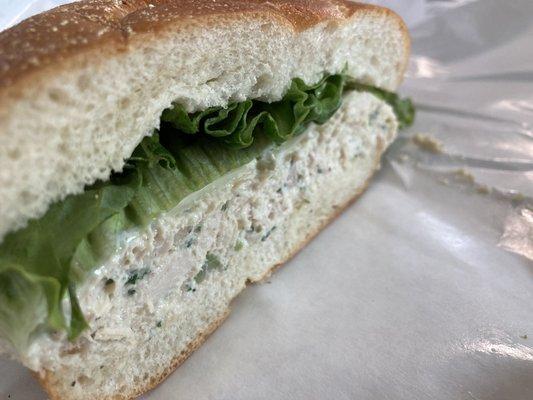 Fresh Chicken Salad on a fresh roll. I could eat two.