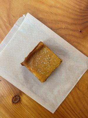 Pumpkin custard bar