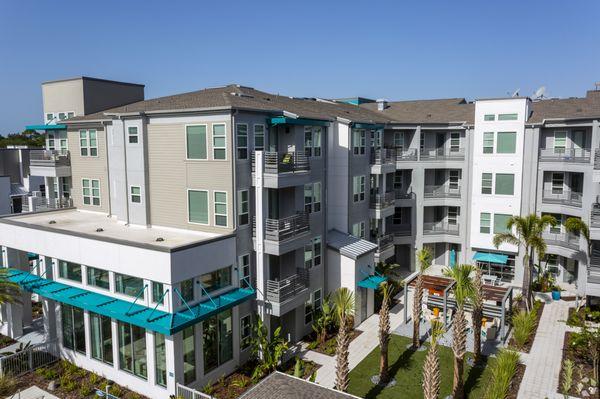 Arial view of one of our many courtyard areas.