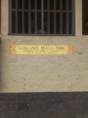 Sign for the beach park.