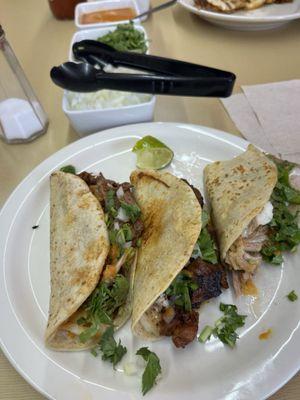 Tacos de pastor birria/pastor/carnitas With handmade tortillas!!!