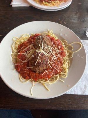 Spaghetti and meatballs