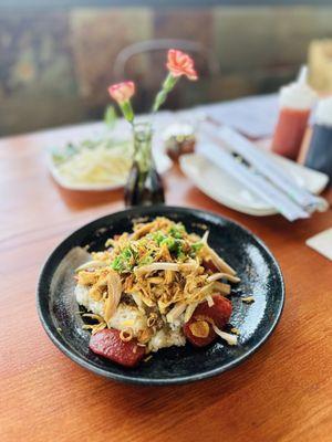 Sticky Rice with shredded chicken