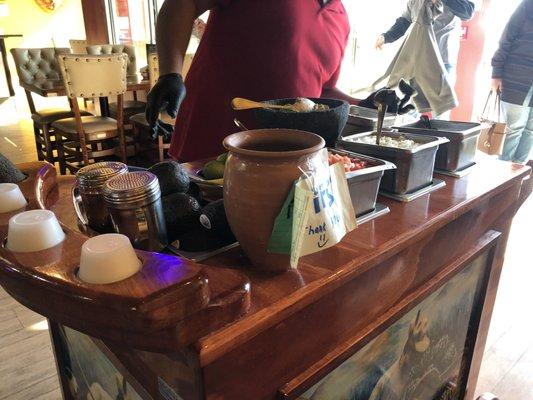 The table-side Guacamole Cart!