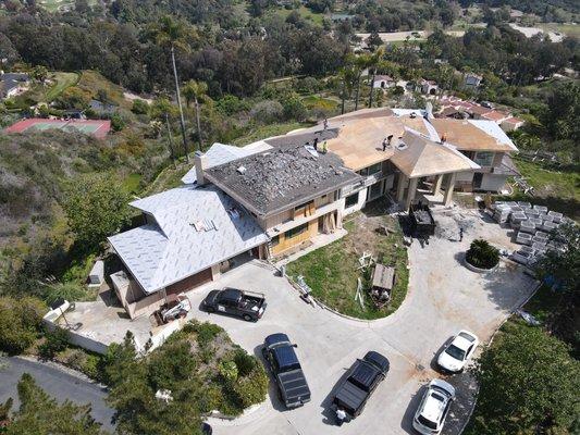 This mansion in Rancho Santa Fe is about to get a full new roof and solar system.