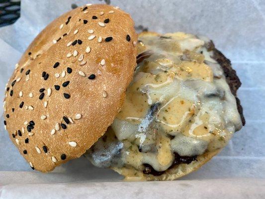 Mushroom Swiss Burger