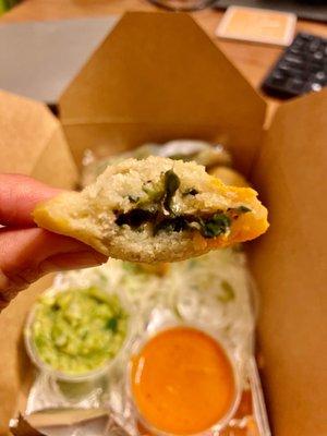 Inside of the empanada