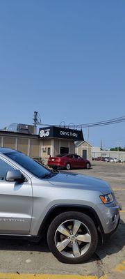 They got a drive through, very interesting for a restaurant bar.