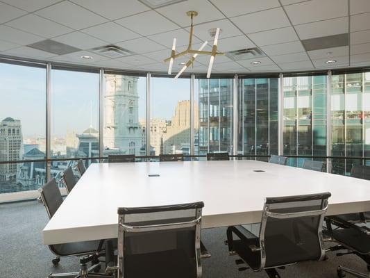 Spacious conference rooms with plenty of natural light and great views, available to rent by the hour.