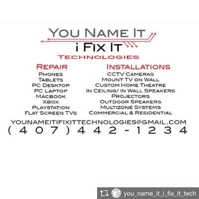 You Name It i Fix It Technologies