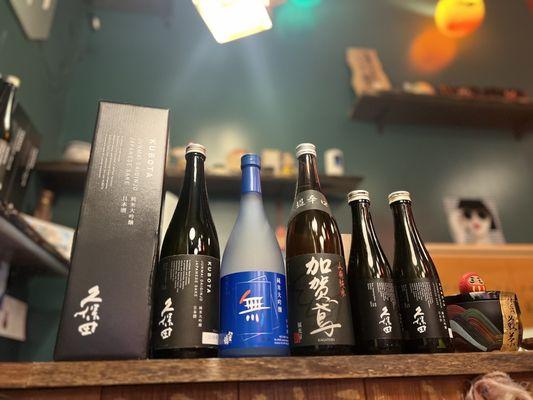 nice selection of Japanese sake