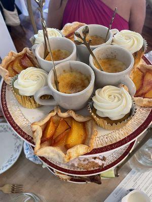 Desserts! Took home as it's a lot of sugar for one sitting :)  The cupcake and peach galette were enjoyed the next day with coffee at home.