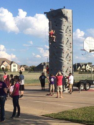 Rock climbing wall