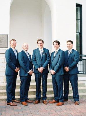 All suits, shirts, and alterations were purchased through Francis & Murphy for our wedding. They turned out GREAT!