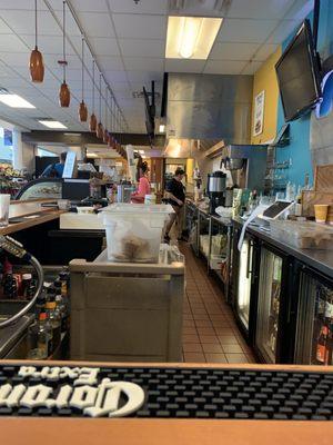 View from the far end of the counter.