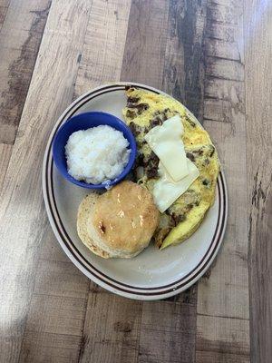 Philly cheese steak omelette