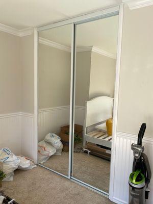 New mirrored closet