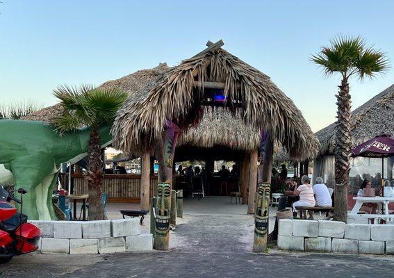 The entrance to the Tiki Bar and Bistro!