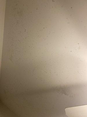 Mold on ceiling in guest room