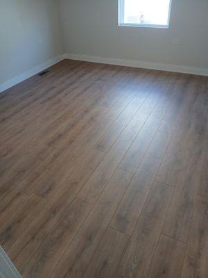 New cork vinyl plank floors we installed