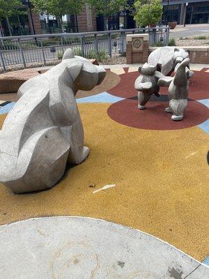 Cutesy little area for kids to romp between eating and shopping.