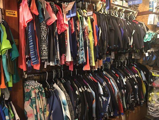 Best selection of women's wetsuits in Hawai'i.