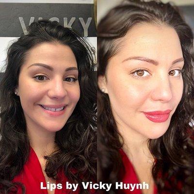 Before and after, lip blush, cosmetic lip enhancement to loo and feel your best.