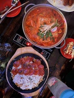 Army Stew & Pepperoni Corn-Cheese