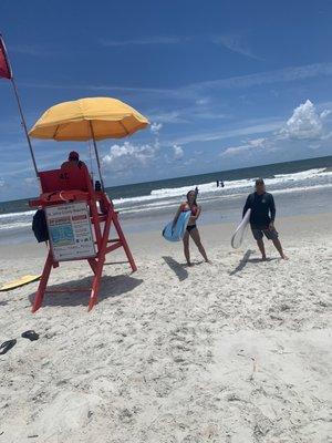 Surfing instructor was AMAZING!!!  Super great guy with lots of patience.  She got up and surfed all weekend after that lesson.