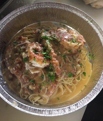 Veal and shrimp Francese