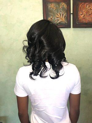 Silk press natural hair