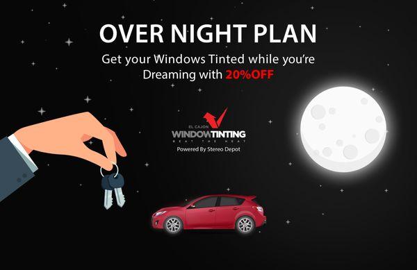 Do you have a busy schedule? Drop your vehicle off at your convenience and pick it up anytime the next day with 20% off your purchase.