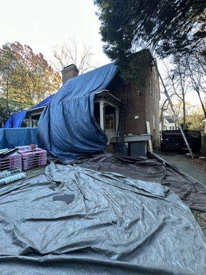 New roof installation protection