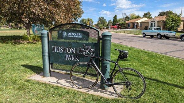 Bike by sign