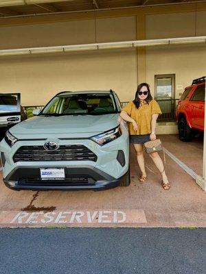 Mahalo to our best sales consultant SHANE for all the help to get our first Rav4 2023 were so inlove with it