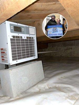 Jacob Freeman - Marshall NC 28753 - crawl space encapsulation, dehumidifier, spray foam insulation.