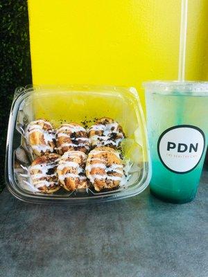 Protein donuts and a green mist