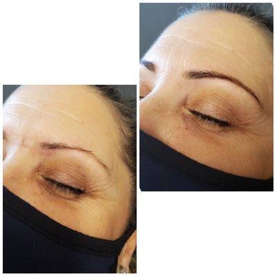 Henna eyebrow before &after