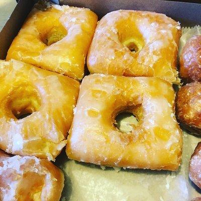 Glazed square donuts