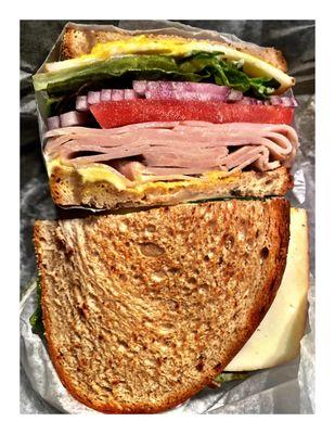 Turkey Breast Sandwich w/everything on Rye Bread. NewYork Bagel & Bialy. Deli Breakfast Bakery BagelsSandwiches Salads Soups etc.