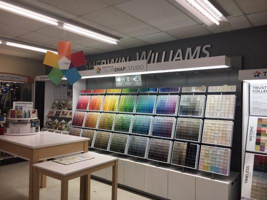 Inside of the store color display