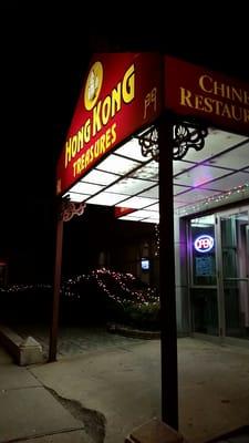 Storefront at night