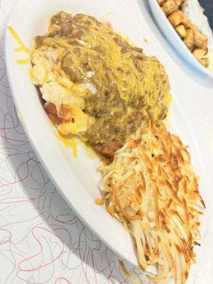 Chicken Green Chili Omelette