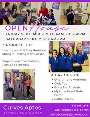 Interested in Curves? Stop by on Fri & Sat. Sept 20-21st for a FREE workout & experience our Fun, Fast & Effective workout!