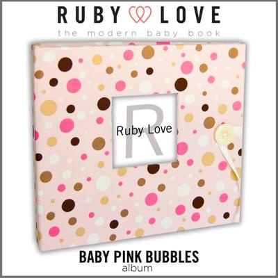 Baby Pink Bubbles - Girls Baby Memory Book