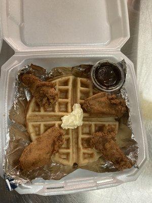 Chicken and waffles