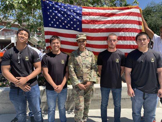 The future of the US Army at Patriot High School (pictured with SFC Nigh)