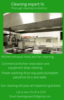 Kitchen exhaust hood,fan and filter cleaning