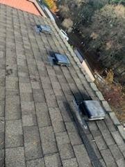 Replaced metal attic vents.